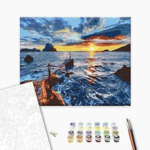 Tablou pe numere BrushMe La apus 40×50 cm (în cutie)