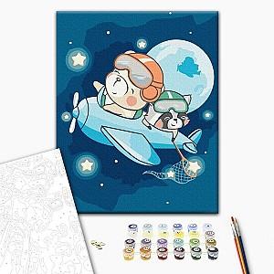 Tablou pe numere BrushMe Zbor printre stele 30×40 сm (fără cutie)