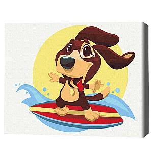 Tablou pe numere BrushMe Surferul Leo 30×40 сm (fără cutie)