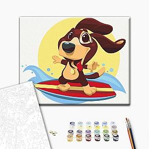 Tablou pe numere BrushMe Surferul Leo 30×40 сm (fără cutie)