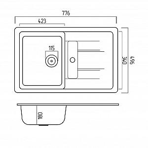 Chiuveta de bucatarie ELEFANT PREMIUM TROYA 7850 SAFARI