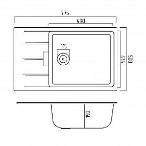 Chiuveta de bucatarie ELEFANT PREMIUM ROMA NEW 7850 Gray