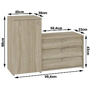 Dulap pentru incaltaminte Akord S16 Sonoma Oak