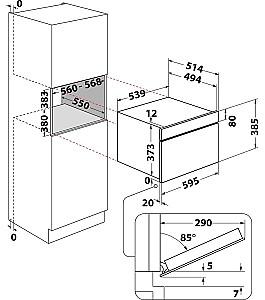 Cuptor cu microunde incorporabil Whirlpool W9 MD260 IXL