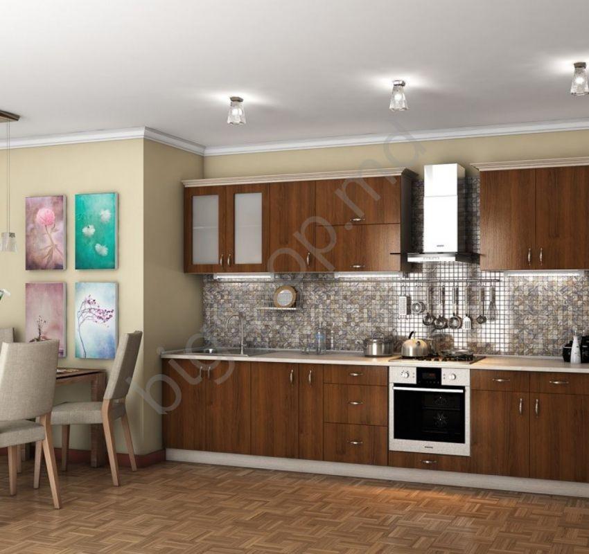 Set mobila bucatarie Confort-NV Modest nuc inchis (3.1/0.72m)