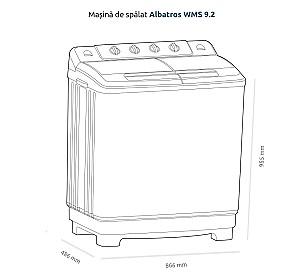 Masina de spalat semiautomată Albatros WMS 9.2