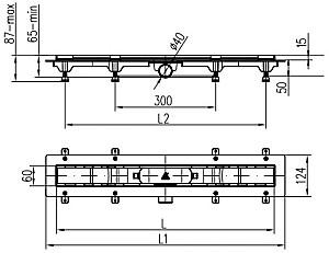 Rigola de dus Chudej Medium Mat 750х60mm