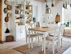 Scaun IKEA Ingolf  White/Hallarp beige
