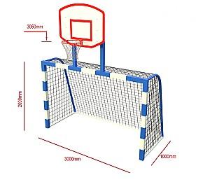 Plasa PlayPark Poarta Fotbal 3х2m + Baschet (FS-23)