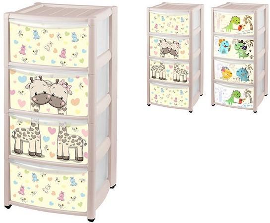 Dulap pentru copii Bytplast Plastiska 4S 39x37x79cm