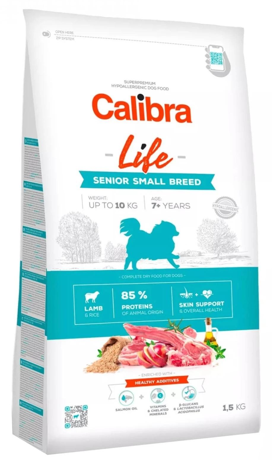 Hrana uscata pentru caini Calibra Life Senior Small Breed Lamb 1.5kg