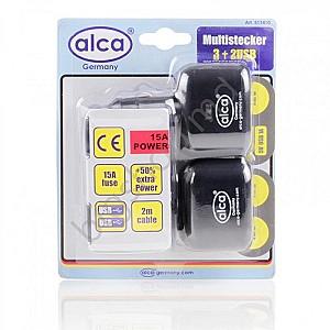  Alca AutoStecker 2USB + 3 12V
