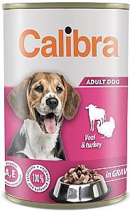 Hrana umeda pentru caini Calibra Adult Veal&Turkey 1.24kg