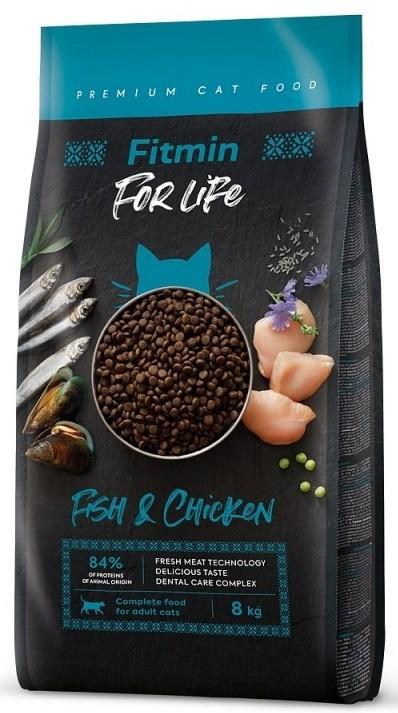 Hrana uscata pentru pisici Fitmin For Life Adult Fish&Chicken 8kg