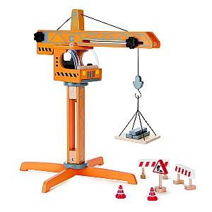 Tehnica speciala Hape Macara din lemn cu accesorii