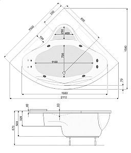 Cada cu hidromasaj PoolSpa Orchidea 150x150 (PHS4510SN2C1424)
