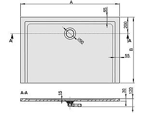 Cadita de dus Sanplast B-M/Space (645-290-0550-01)