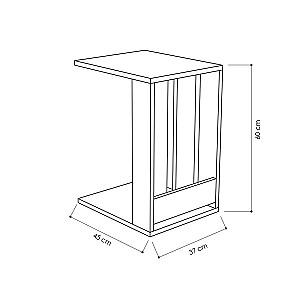 Masuta laterala DECO Edi Oak