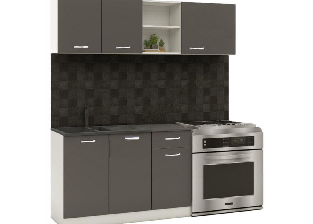Set mobila bucatarie Haaus L 1.8m White/Anthracite