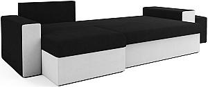 Canapea coltar Space Meble Kansas Mikrofaza 15/Mikrofaza 31 Black/White