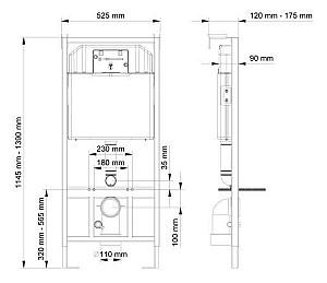 Instalatie wc incastrat cu cadru Visam SLIM 80 A112-001