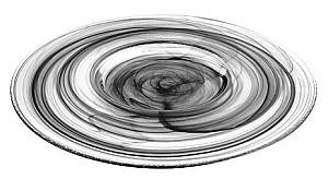 Farfurie Arda Cam GUSTO Alabaster Black 28 cm (6 buc)