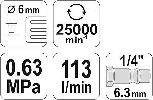 Slefuitor pneumatice Yato YT09632