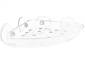 Raft pentru baie Polite P100/AK058 White/Transparent