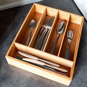 Organizator de tacâmuri Casa Masa BAMBUS 33x28 cm