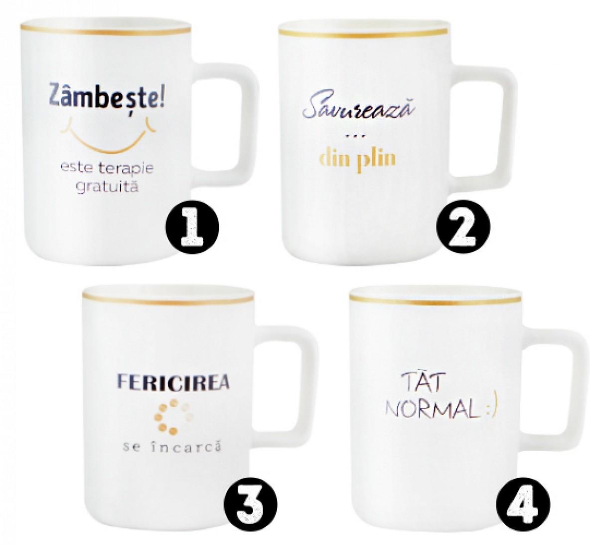 Set pentru ceai si cafea Casa Masa INSCRIPȚII B299-C7249 (6 buc)