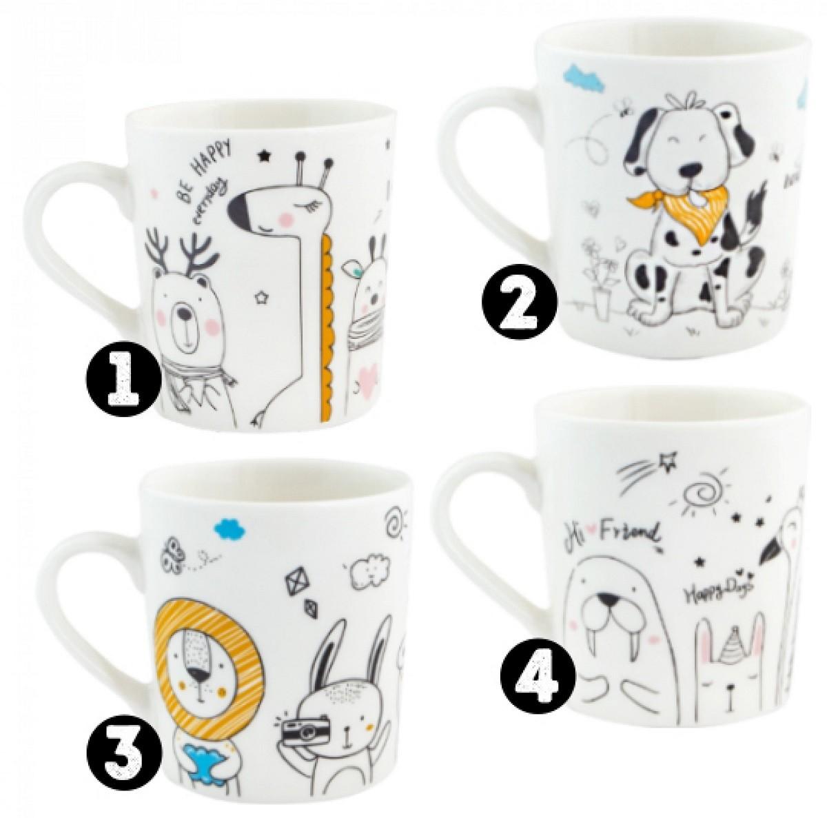 Set pentru ceai si cafea Casa Masa ANIMALE 255 ml (6 buc)