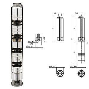 Pompă Ebara 4WN4-18+motor 1.5kWt