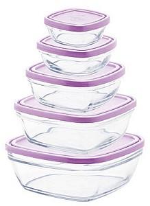 Set de recipiente alimentare DURALEX FRESHBOX Set 5 buc violet