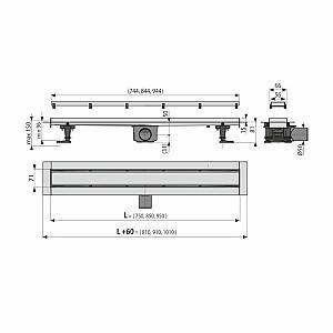 Rigola de dus Alcaplast APZ13-DOUBLE9-750 (100265)