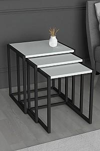 Masuta de cafea, reviste Fabulous Metal Nesting White/Black