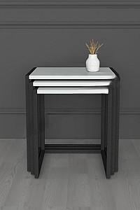 Masuta de cafea, reviste Fabulous Metal Nesting White/Black
