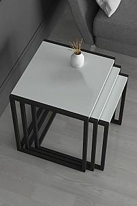 Masuta de cafea, reviste Fabulous Metal Nesting White/Black