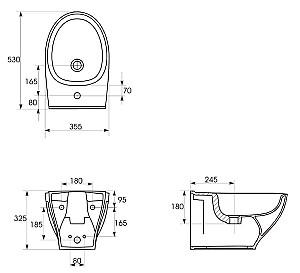 Bideu Cersanit MODUO (104544)
