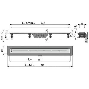 Rigola de dus Alcaplast APZ18-650M (104678)