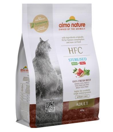Hrana uscata pentru pisici Almo Nature HFC Adult Sterilized Beef 300g