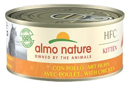 Hrana umeda pentru pisici Almo Nature HFC Can Complete Kitten Chicken 150g