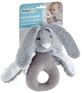 Jucarie bebelus BABYJEM Iepuras Gri