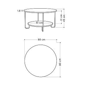 Masuta de cafea, reviste DECO Corro Oak