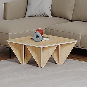 Masuta de cafea, reviste DECO Diamond Oak/White