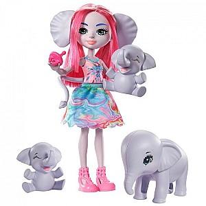 Papusa Enchantimals Familia Elefantelului Esmeralda