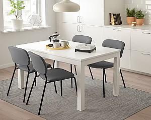 Set de masa si scaune IKEA Laneberg / Karljan white-gray  (4 scaune)