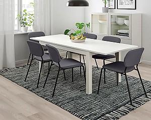 Set de masa si scaune IKEA Laneberg / Karljan white-gray  (4 scaune)