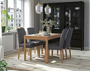 Set de masa si scaune IKEA Ekedalen/Bergmund Gunnared gray 120/180 cm