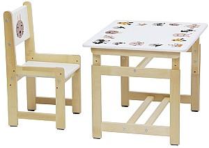 Masă de scris pentru copii Polini Kids Eco 400 SM White/Natural