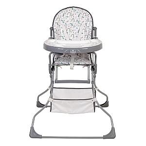 Scaun de masa simplu Polini Kids 252 Unicorn Curcubeu Gray